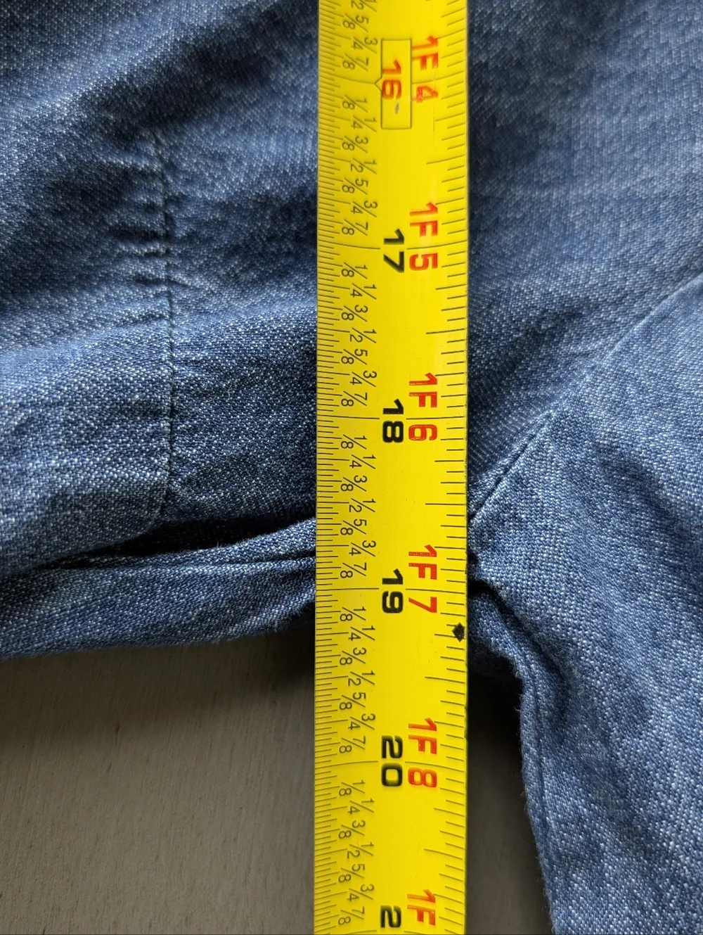 Free Assembly Blue Denim Button-Front Shirt Dress A-Line Size M Collared Cotton - Picture 11 of 16
